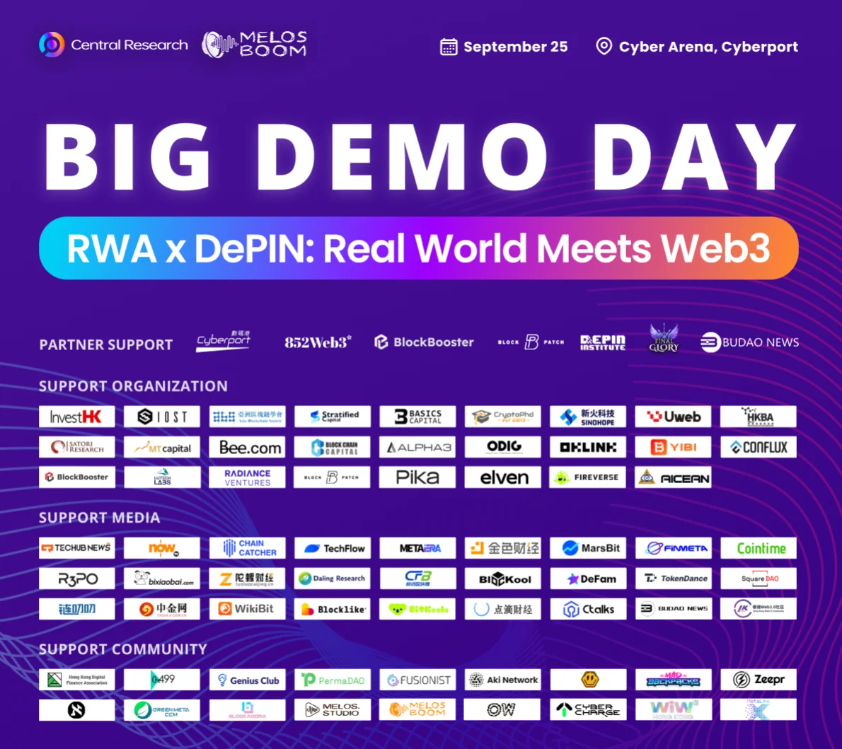 17th Big Demo Day: RWA x DePIN - Real World Meets Web3 - Central Research Cover